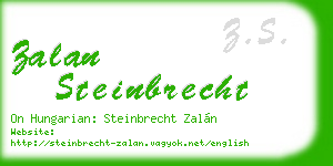 zalan steinbrecht business card
