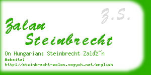 zalan steinbrecht business card